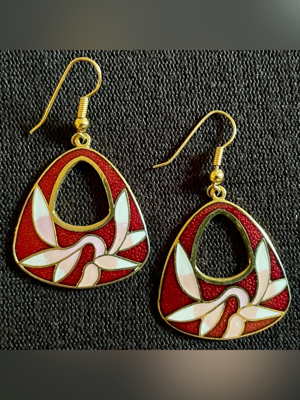 Vintage Cloisonné Earrings